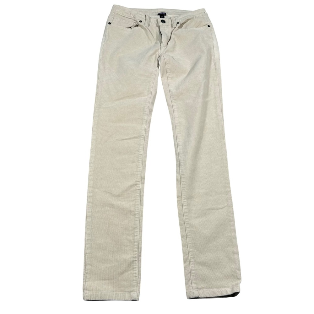 Patagonia Corduroy Pants Women 28 Cream Straight Leg Organic Cotton Stretch Low